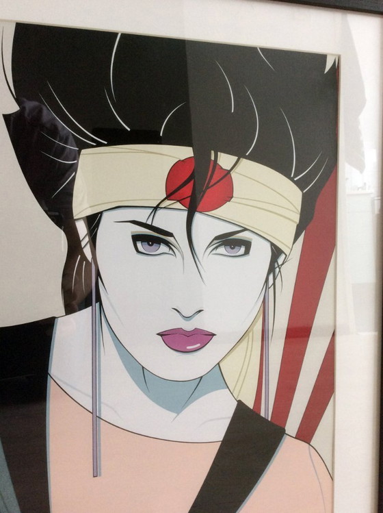 Image 1 of  Pop Art Patrick Nagel Sushi Girl Poster in Frame
