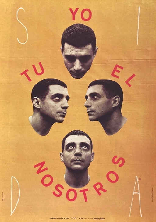 Jaume PLENSA Yo Tu El Nosotros (SIDA) original poster 1994