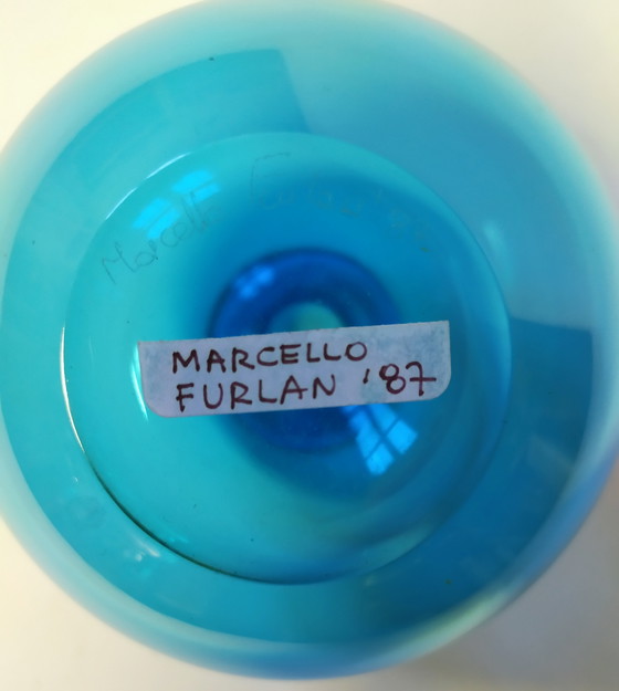 Image 1 of Murano Blue Glass Mix Vases, 1980, Set of 3