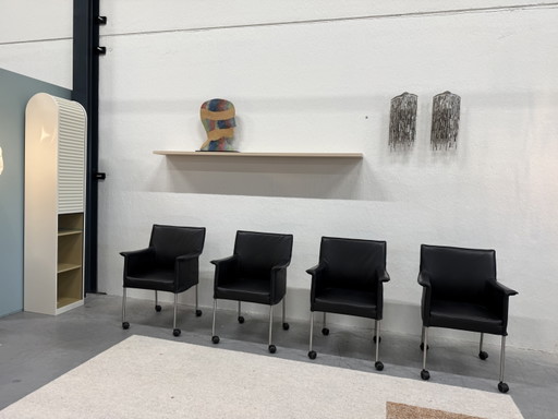 4 Design on Stock Gola Dining Chair with Wheel Black
