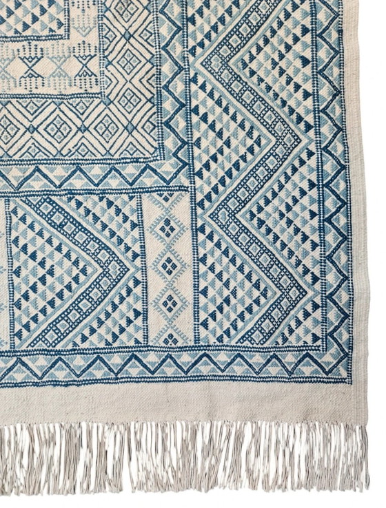 Image 1 of Tappeto Kelim orientale annodato a mano, Soumak, Tunisia, 154x238 cm.