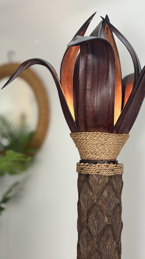 Image 1 of 2 x Vintage palmboom lampen set vloerlampen 195 cm