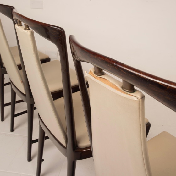 Osvaldo Borsani Sedie da Pranzo Italiane Mid Century in Mogano Tinto per ABV 1950 – Wood, Mid Century Modern (photo 15 of 20)