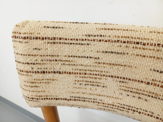 Image 1 of Paar vintage Baumann stoelen van hout en stof uit de jaren 70