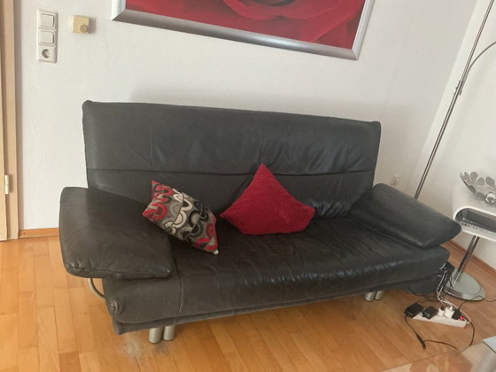 Rolf Benz bmp 418 Torino 3-Seater Sofa and Armchair with Ottoman – 3-5 seaters, Leather, Metal (photo 4 of 5)