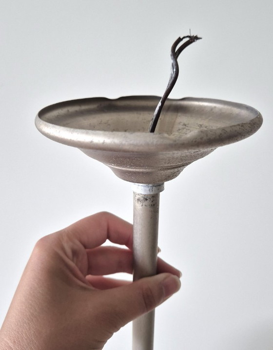 Image 1 of Französische Art-Deco-Glaskugel-Pendelleuchte – 1930er Jahre