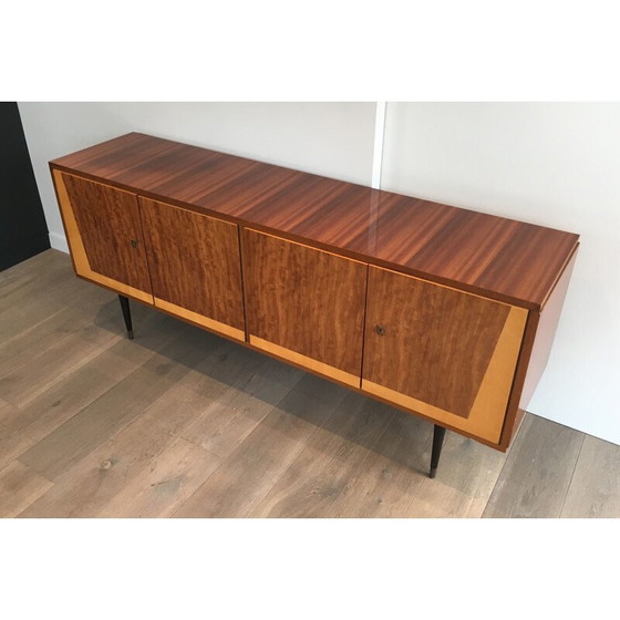 Image 1 of Vintage mahogany 4-door sideboard, Italy 1960