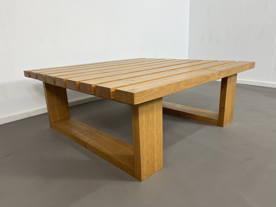 Image 1 of Vintage Scandinavian slatted table coffee table seventies