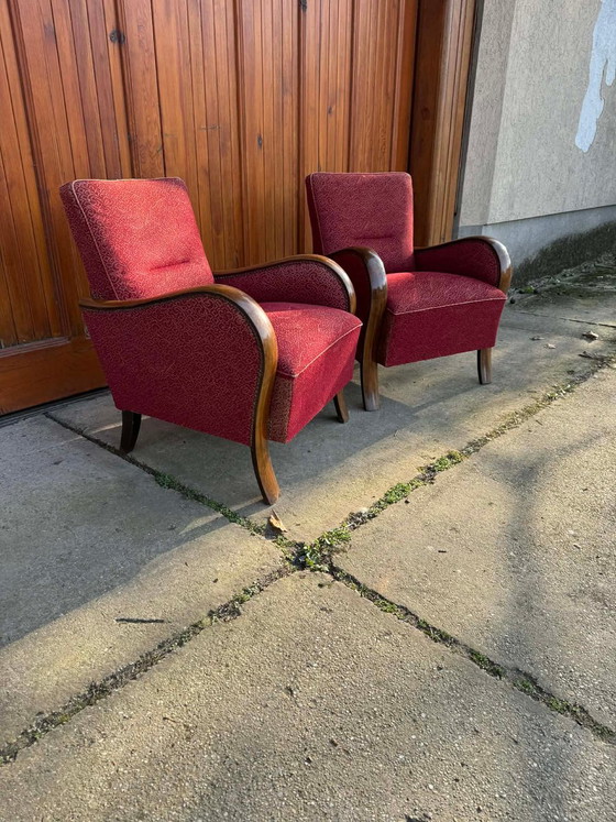 Hungarian Art Deco Armchairs, 1930s, Set of 2 (photo 6 of 7)