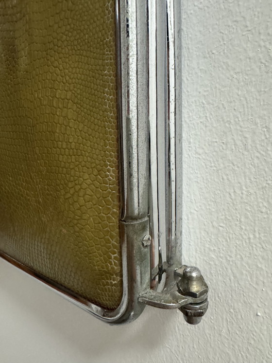 Image 1 of 1950s beveled triptych barber mirror