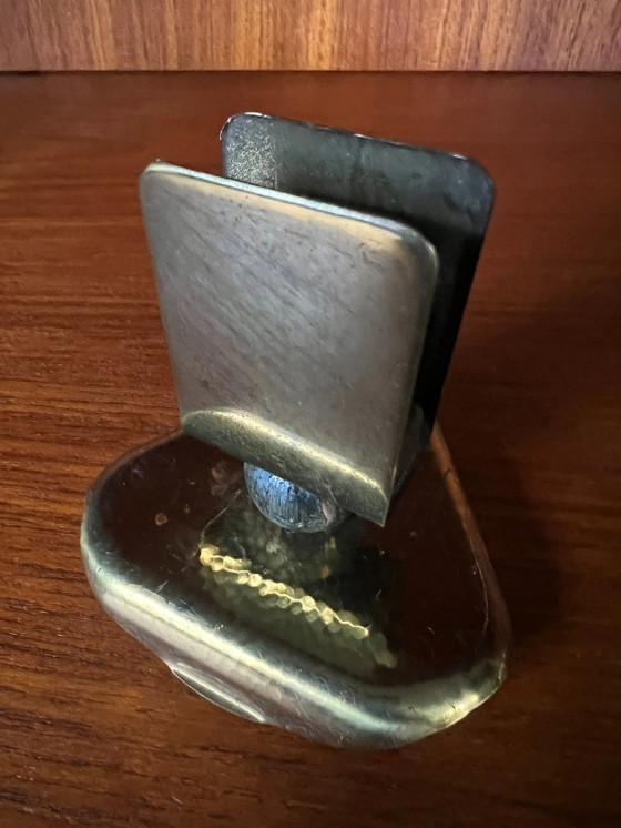 Vintage Handmade Brass Matchbox Holder, circa 1960s – Candle holders (photo 3 of 5)