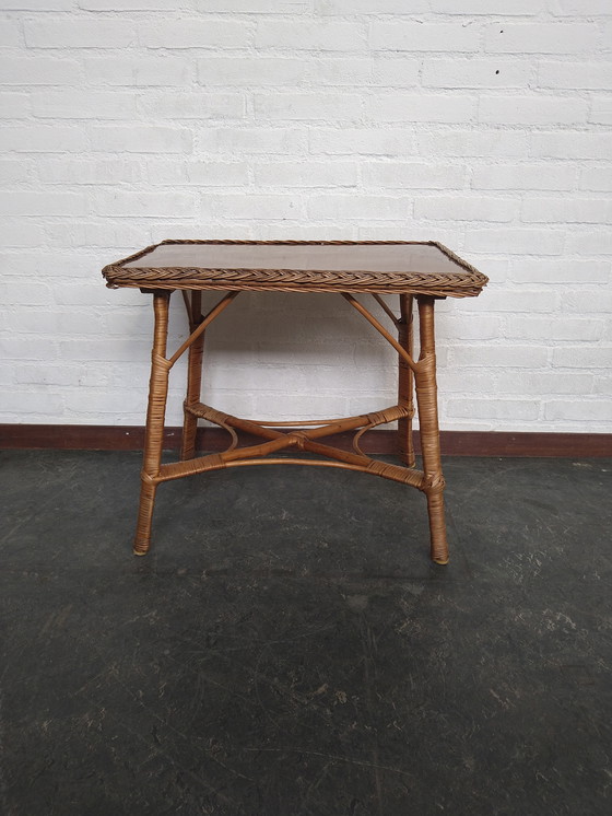 Image 1 of Rattan Table Vintage
