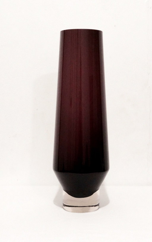 XXL Amethyst Purple Glass Vase - Hand-blown Quality
