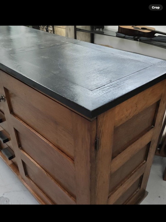 Rene Gabriel dressoir in Franse eikenhouten stijl uit het midden van de 20e eeuw – Wood (photo 4 of 6)