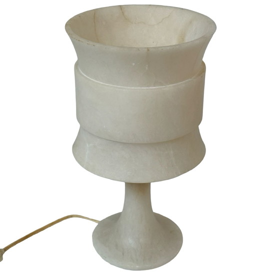 Image 1 of Lámpara de mesa de alabastro - Estilo neoclásico - Cáliz