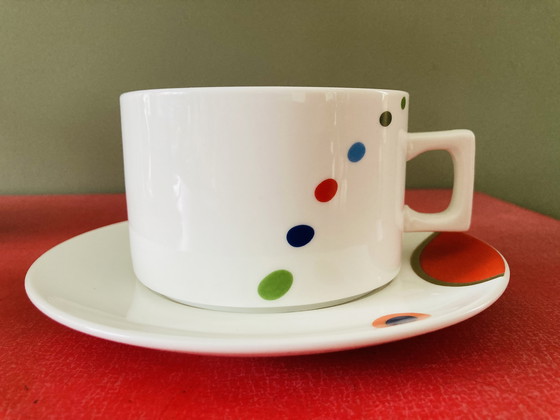 Image 1 of Tetera con taza y platillos Corry Ammerlaan