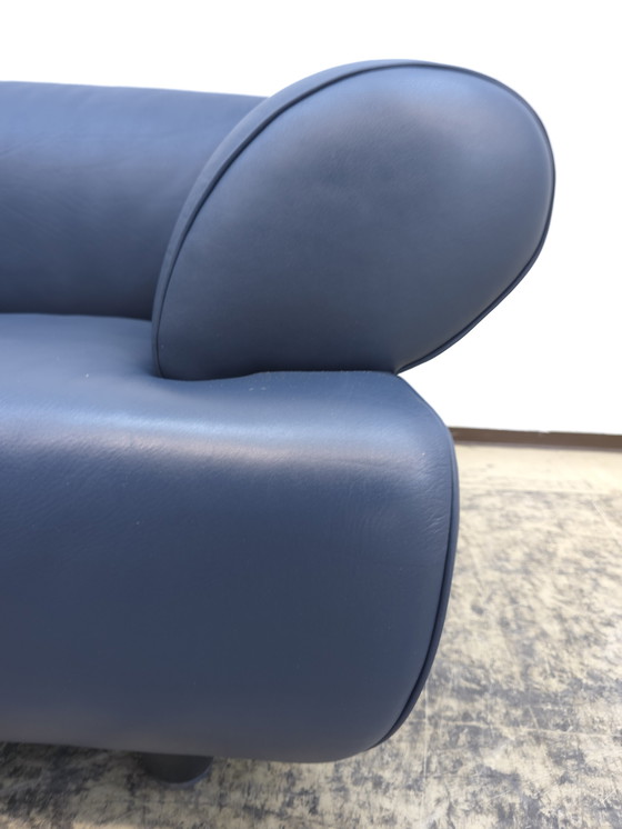 Image 1 of Divano di design in pelle grigio-blu De Sede DS 91