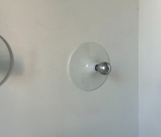 Image 1 of Coppia di applique vintage, metallo laccato bianco, Italia 1970.