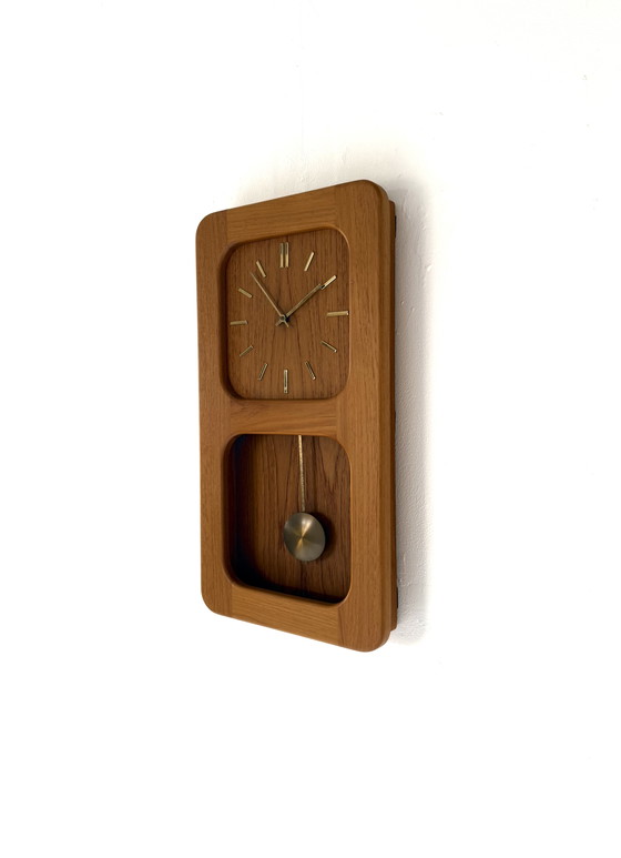 Image 1 of Vintage teak wall clock, DANclock ‘70