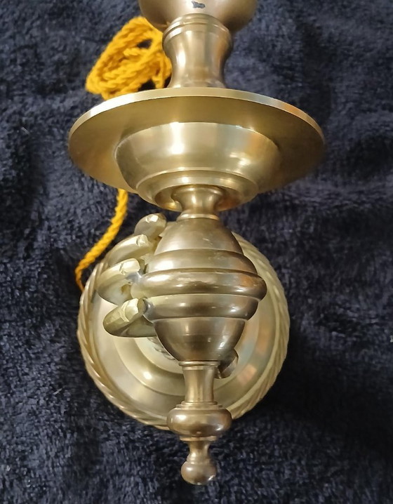 Image 1 of Espléndidos apliques de pared grandes con manecillas de bronce macizo