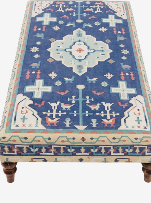 Ottoman Kelim XXL coffee table daybed pouf footstool 200 cm – salontafels, Textile (photo 2 of 13)