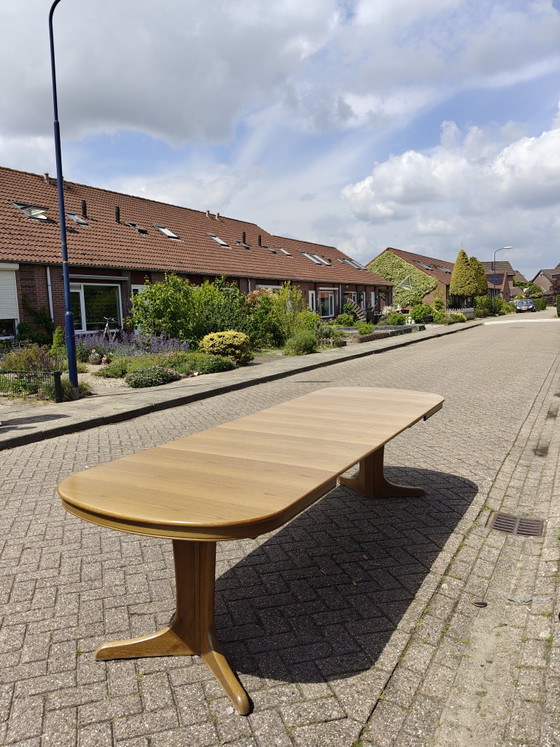 Image 1 of Scandinavian extendable dining table 3.05cm x3 inlay leaves