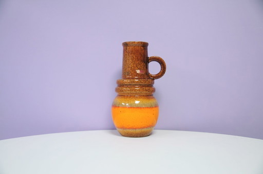 brown & orange West Germany vase