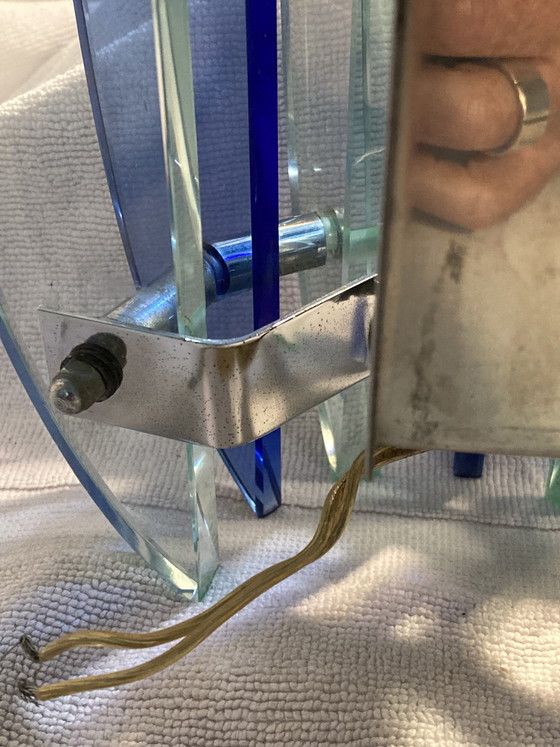 Image 1 of 2 applique da parete di VECA in vetro colorato e metallo