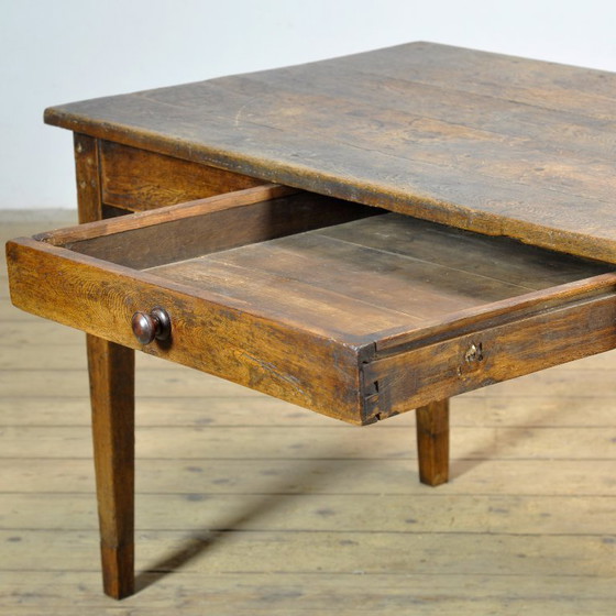 Image 1 of Franse eikenhouten tafel, circa 1850
