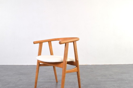 Image 1 of Sedia da pranzo in rovere di metà secolo, disegnata da Hans Wegner per Getama, anni '70.