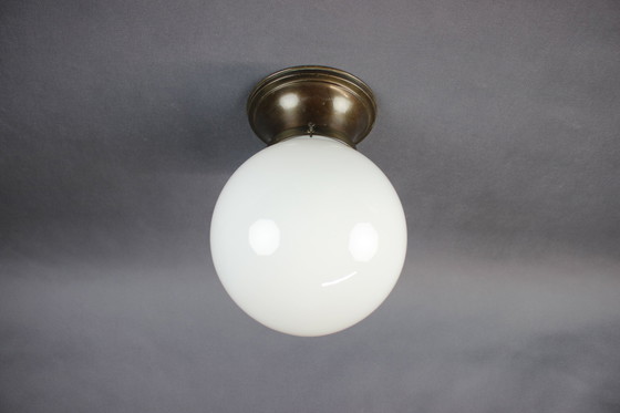 Image 1 of Plafonnier Art Déco en laiton, années 1920