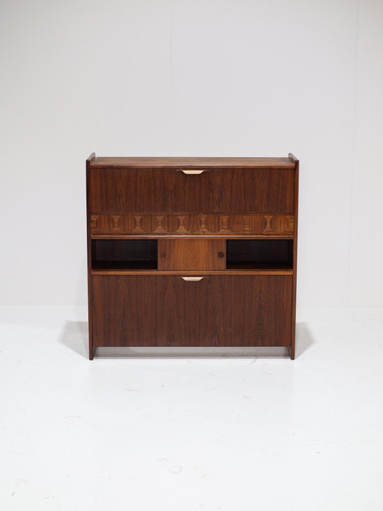 Mobile bar Johannes Andersen in palissandro, stile danese anni '50. – Wood, Vintage (photo 3 of 18)