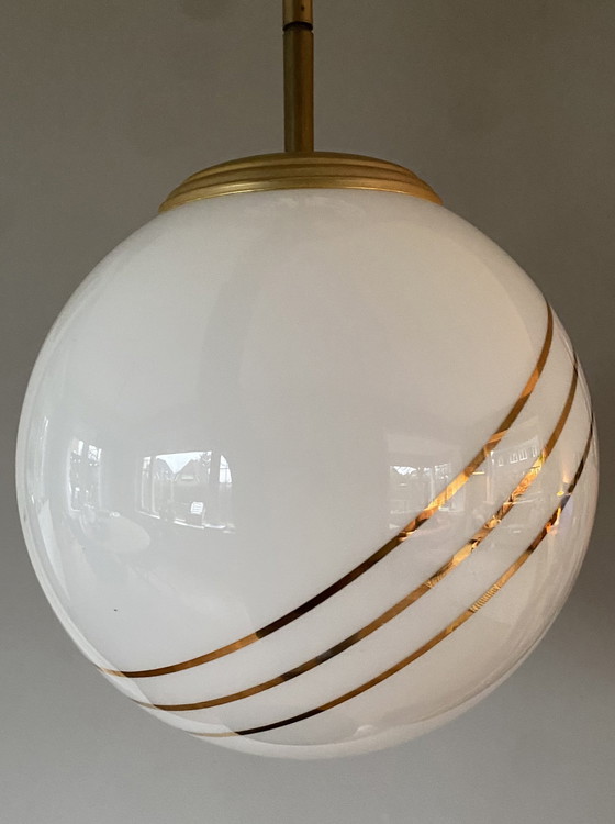 Image 1 of Art Deco Lakro Amstelveen Hanglamp Melkglas