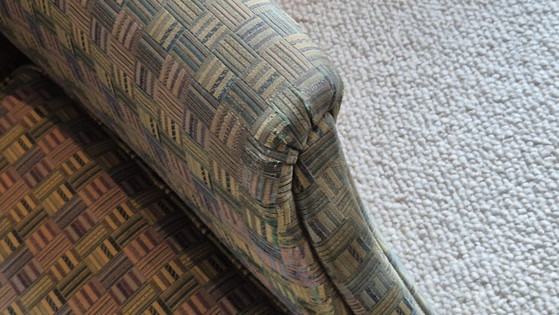 Vintage Designer Wingback Armchair with Oak Legs – Koekoek, Textile (photo 9 of 21)