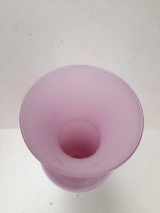 Grande vaso in opalina rosa Made in Italy, Vasi (foto 3 di 5)