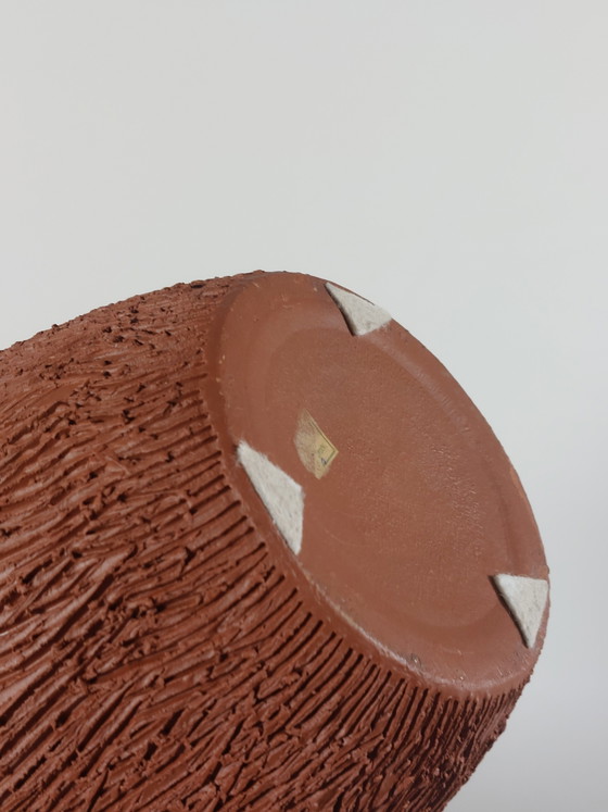 Vintage vaas met sgraffito decoratie in brutalistische stijl uit het midden van de 20e eeuw – Vazen, Ceramic (photo 6 of 14)