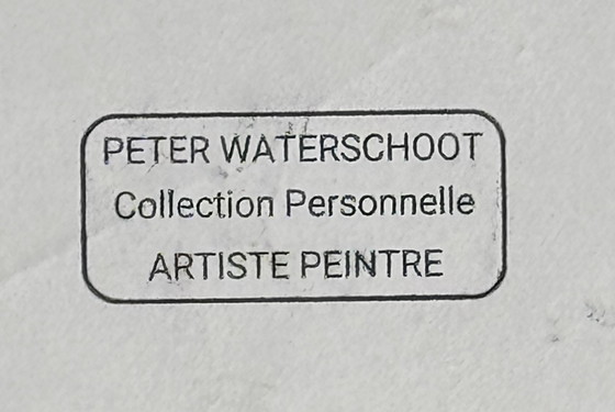 Image 1 of Peter Waterschoot 1969-2022 Schönes Abstraktes Gemälde Von Qualität