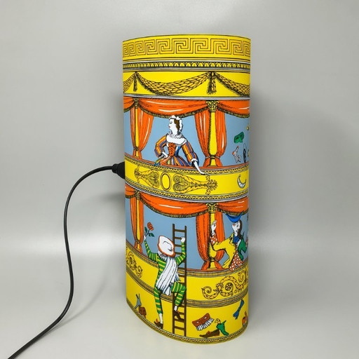 1990s Gorgeous "Commedia dell'Arte" table Lamp by Piero Fornasetti for Antonangeli.