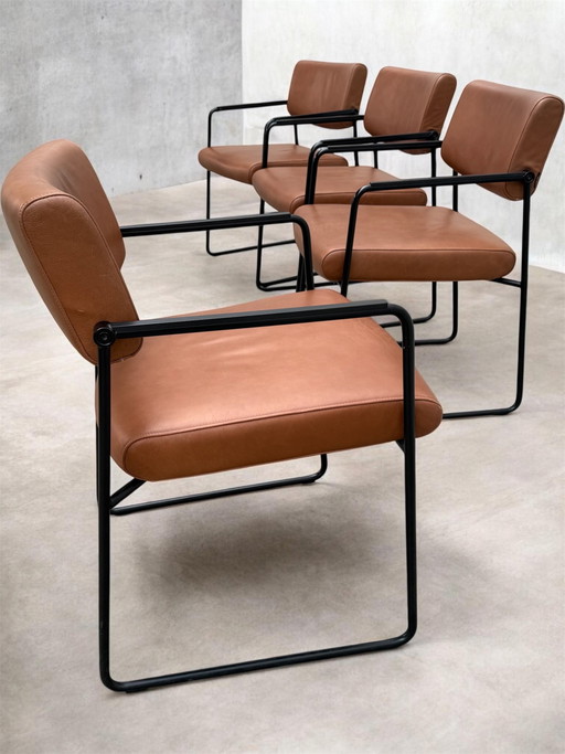 4x Harvink Duck Cognac Leather