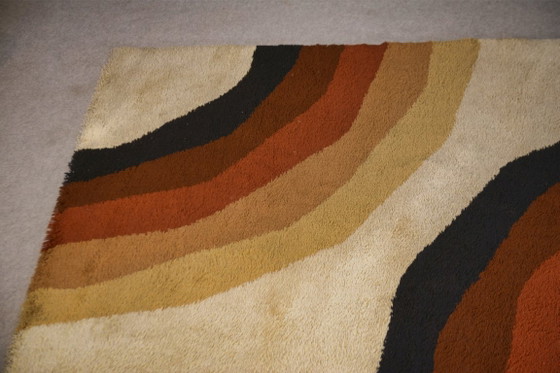 Image 1 of Vloerkleed geproduceerd door Herforder Teppiche Design Pop Art jaren 70