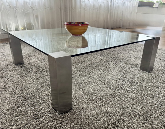 Tavolino da caffè in vetro/metallo (115 x 115 cm) – Tavolini da caffè, Glass (photo 3 of 5)