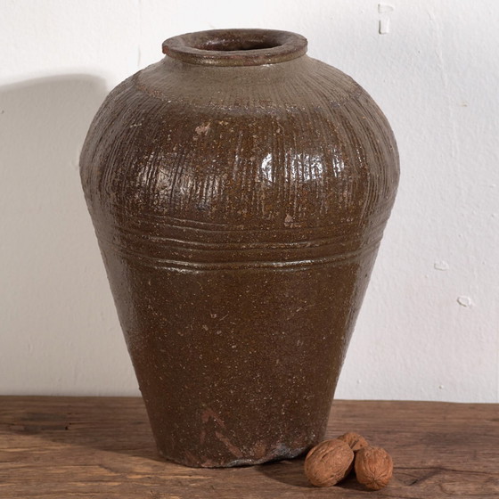 Vaso cinese antico in ceramica in tonalità scure (c.1900) #5 – Vasi (photo 8 of 18)
