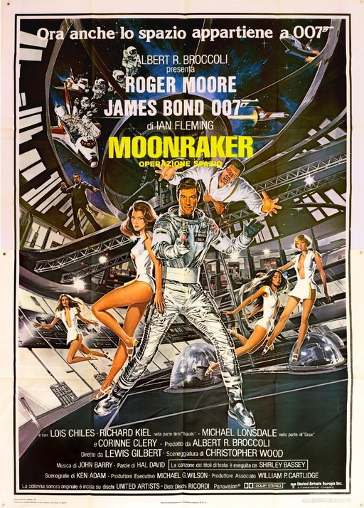 🚀 Moonraker (Operazione Spazio) – 1979 – Póster italiano original XXL de 4-Fogli de Dan Goozee | 200x140cm | Italia 