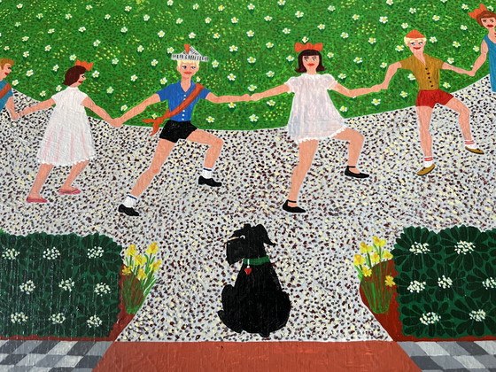 Image 1 of Ted Moorrees su pintura sobre tabla "La Liberación", 1995