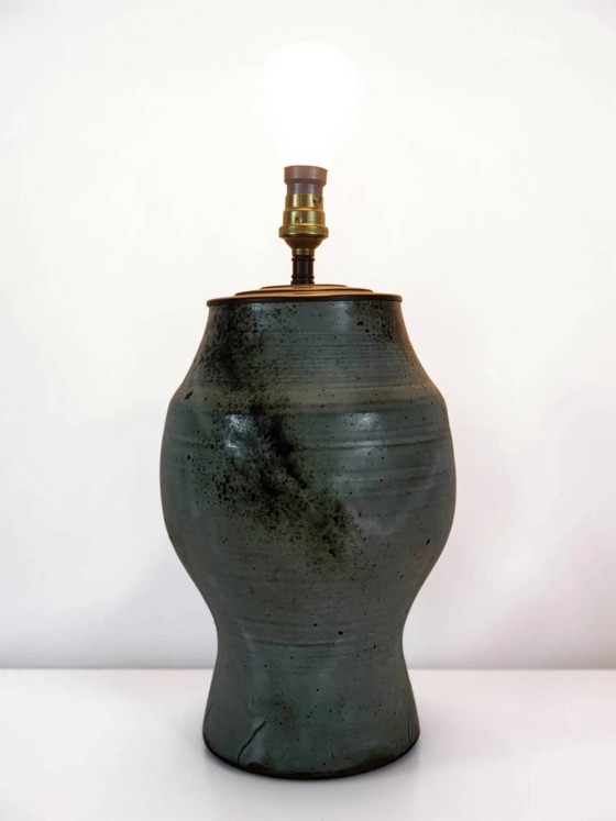 Steingutlampe signiert Chantal und Thierry Robert 1960er Jahre – Tischlampen, Porcelain (photo 10 of 11)