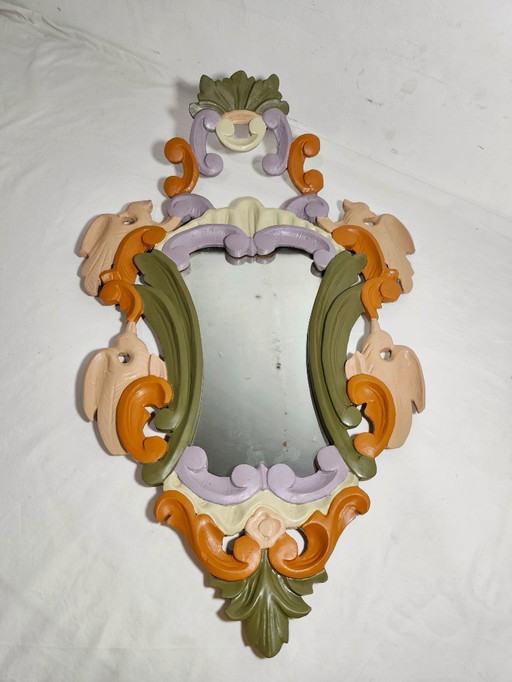 Baroque wooden mirror. Spain, 1950s.