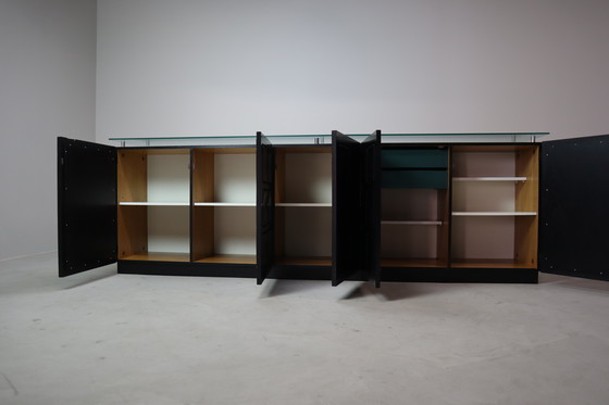 Image 1 of Schwarzes brutalistisches Sideboard von Frans Defour, Belgien 1970er