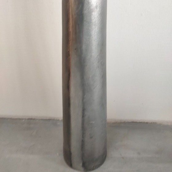Tall Decorative Goblet Vase Metal/Aluminum, Grey, Modern (photo 6 of 7)