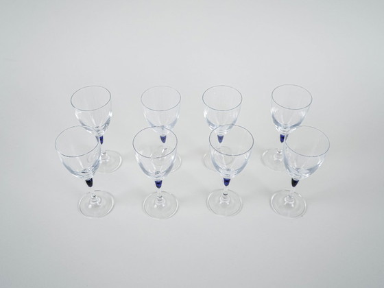 Image 1 of Servizio di bicchieri Venise Saphir, design francese, anni '70, prodotti da Cristal d'Arques