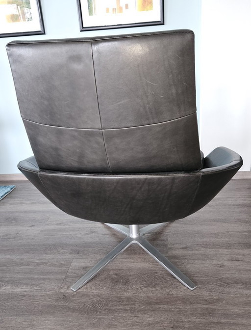 Sillón Montis Hugo Vintage cuero marrón